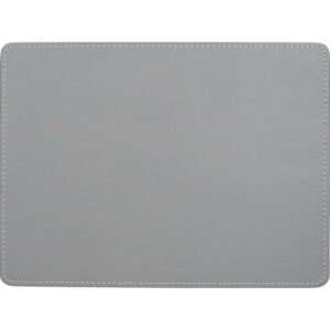 Creative Tops Premium Faux Leather Placemats Pack of 4 Silver 29x21.5cm