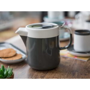 La Cafetiere Barcelona Cool Grey Ceramic 1.2 Litres Four Cup Teapot
