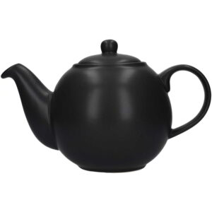 London Pottery Globe Teapot Matt Black Six Cup - 1.2 Litres