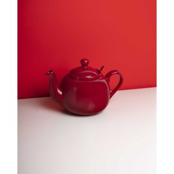 Teekann keraamika 1.6L 'red globe' London Pottery