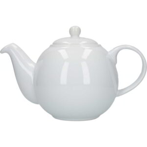 London Pottery Globe Teapot White Six Cup - 1.2 Litres