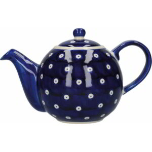 London Pottery Blue Circles Four Cup - 900ml Globe Teapot