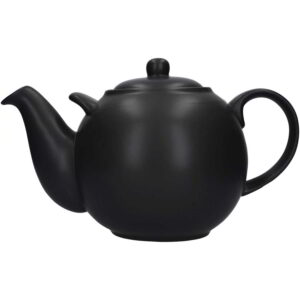 London Pottery Globe Teapot Matt Black Ten Cup - 3 Litres