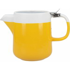 La Cafetière Barcelona Mustard Ceramic 420ml Two Cup Teapot