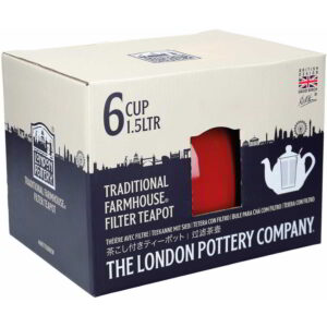 London Pottery Farmhouse Teapot Red Six Cup - 1.2 Litres