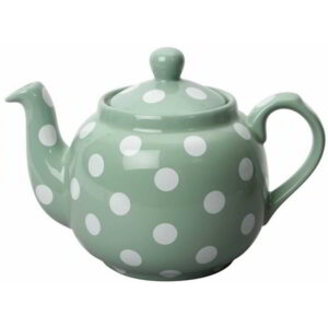 London Pottery Farmhouse Teapot Emerald/White Spot Four Cup - 900ml