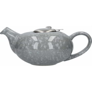 London Pottery Ceramic Pebble Teapot Gloss Flecked Grey Four Cup - 900ml