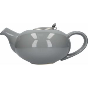 London Pottery Ceramic Pebble Teapot Gloss Light Grey Four Cup - 900ml