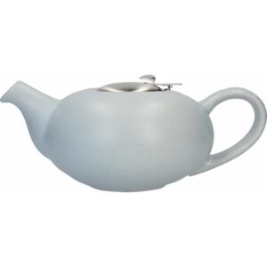 London Pottery Ceramic Pebble Teapot Matt Flecked Light Blue Four Cup - 900ml