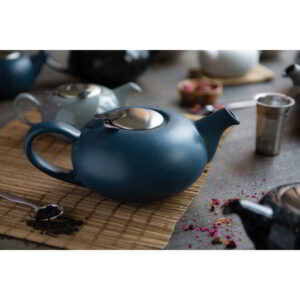 London Pottery Ceramic Pebble Teapot Slate Blue Four Cup - 900ml