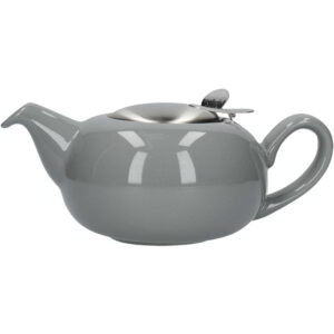London Pottery Ceramic Pebble Teapot Gloss Light Grey Two Cup - 500ml