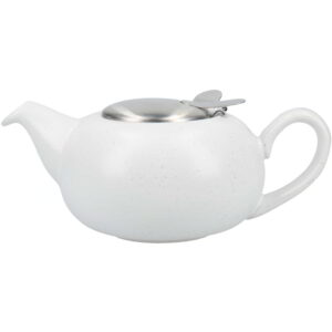 London Pottery Ceramic Pebble Teapot Matt Speckled White Two Cup - 500ml