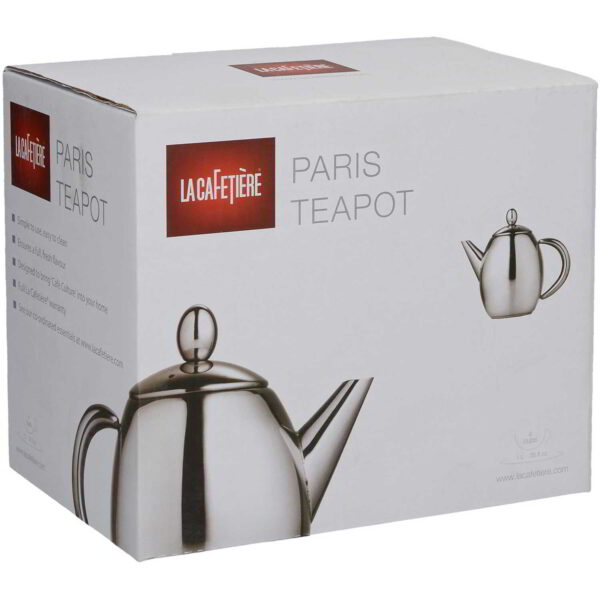 La Cafetiere Paris Stainless Steel Teapot Four Cup 1 Litre