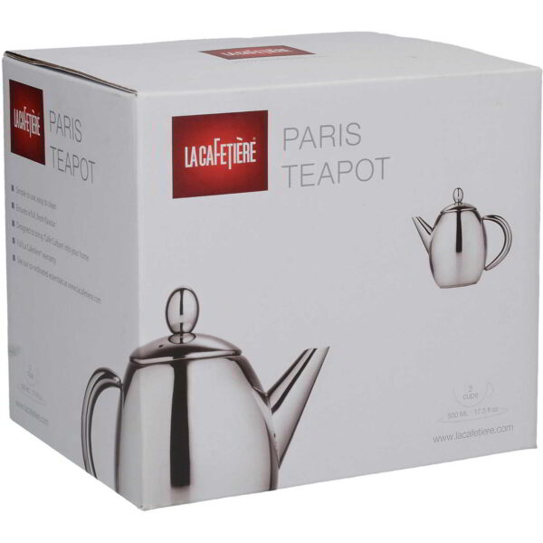 La Cafetiere Paris Stainless Steel Teapot Two Cup 500ml