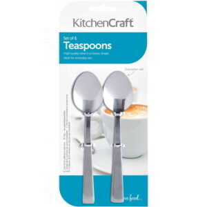 KitchenCraft Stainless Steel Teaspoons Set of Six