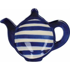 London Pottery Blue Bands Tea Bag Tidy