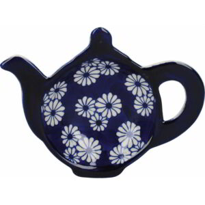 London Pottery Blue Small Daisies Tea Bag Tidy