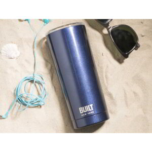 Built Perfect Seal 590ml Midnight Blue Double Walled Stainless Steel Hydration Travel Mug