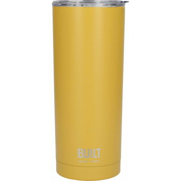 Built Perfect Seal 590ml Mustard Double Walled Stainless Steel Travel Mug