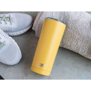 Built Perfect Seal 590ml Mustard Double Walled Stainless Steel Travel Mug