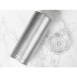 Built Perfect Seal 590ml Silver Double Walled Stainless Steel Hydration Travel Mug