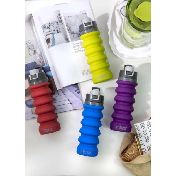 Colourworks Brights 550ml Silicone Collapsible Hydration Bottle