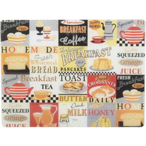 Everyday Home Retro Breakfast Work Surface Protector