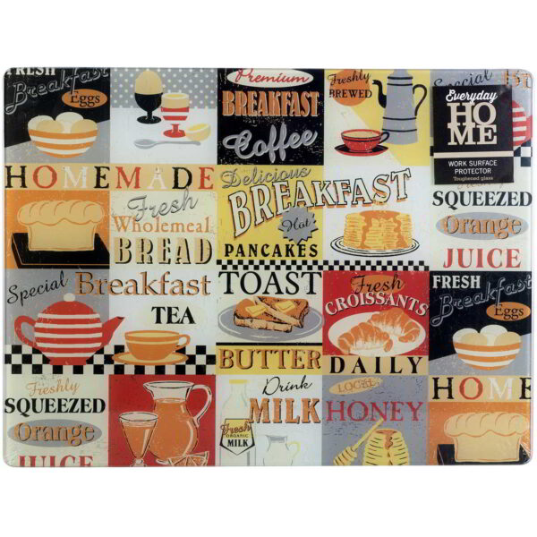Everyday Home Retro Breakfast Work Surface Protector