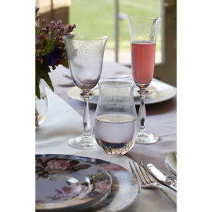Katie Alice The Collection Set of 4 Etched Wine Glasses