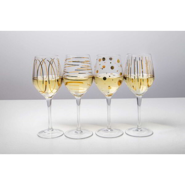 Veiniklaasid 400ml 4tk 'cheers gold white wine' Mikasa