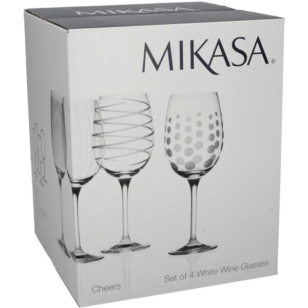 Mikasa Cheers Set of Four White Wine Glasses 450ml